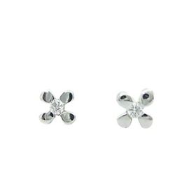 Foto de 72-2025B - PENDIENTES 'NETO' FLOR BRILLANTE 4MM O.B.