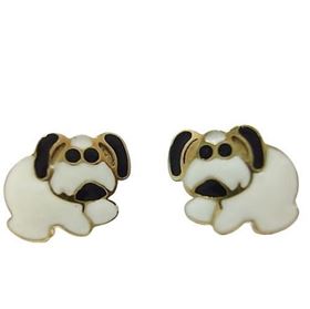 Foto de 41-354061 - PENDIENTES PERRO ESMALTE 6MM 18K