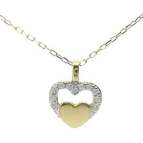 Foto de 40-7216G - GARGANTILLA CORAZÓN CIRCONITA 7MM CADENA 42CM 18K