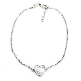 Foto de 20-19 - PULSERA PLATA CORAZÓN 8X9MM 19CM ALARGADOR 2.5CM.