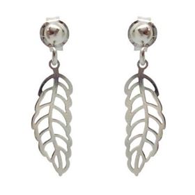 Foto de 35-70640 - PENDIENTES PLATA PLUMA 28X17MM