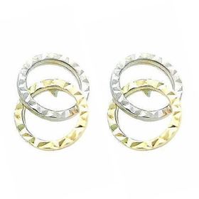 Foto de 42-7DT - PENDIENTES AROS BICOLOR 7X10MM 18K