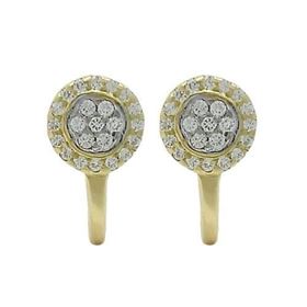 Foto de 13-6757P - PENDIENTES BICOLOR CIRCONITA 12MM CATALÁN 18K