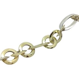 Foto de 04-549 - PULSERA BICOLOR COMBINADA 9MM 19CM (4,92gr) 18K