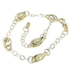 Foto de 04-563 - PULSERA COMBINADA LAPIDADA 20CM (3,10gr) 18K