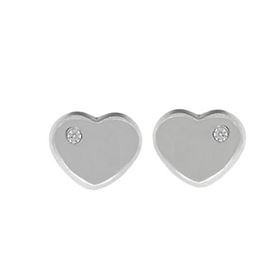 Foto de 51-201297001 - PENDIENTES CORAZÓN CIRCONITA 5MM O.B. 18K