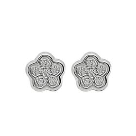 Foto de 51-201255606 - PENDIENTES FLOR CIRCONITA 4.5MM O.B. 18K
