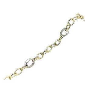 Foto de 04-629 - PULSERA BICOLOR COMBINADA 4.5MM 19CM (2,48gr) 18K