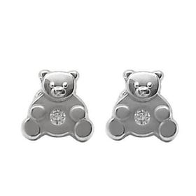 Foto de 51-201845 - PENDIENTES OSO CIRCONITA 8X8MM O.B. 18K