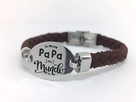 Foto de 18-AC211009P - PULSERA ACERO "EL MEJOR PAPÁ DEL MUNDO" 18MM