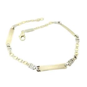 Foto de 04-469 - PULSERA TRES PLACAS 3X19MM BICOLOR 18CM (3,92gr) 18K