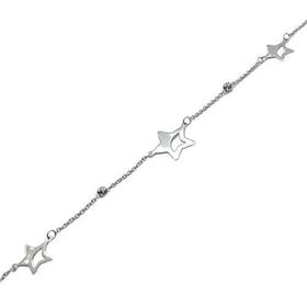 Foto de 04-445B - PULSERA TRES ESTRELLAS 14-10MM CALADAS 18CM+3 ALARGADOR O.B. (1,7gr) 18K