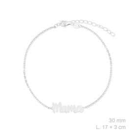 Foto de 18-AG115728 - PULSERA PLATA "MAMÁ" 17.5CM (3CM ALARGADOR)