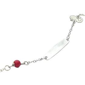 Foto de 35-801517 - PULSERA PLATA BEBÉ PLACA PATO-CORAL