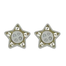 Foto de 51-1361505 - PENDIENTES ESTRELLA BICOLOR CIRCONITA 7MM 18K