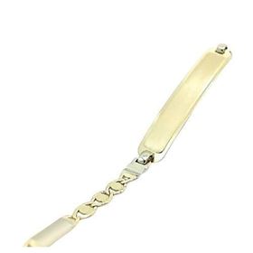 Foto de 04-135 - PULSERA PLACA BICOLOR (PLACA 5X27MM) 17.5CM (3,48gr) 18K