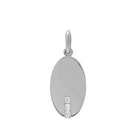 Foto de 99-395B - COLGANTE OVAL CIRCONITA 12MM O.B. 18K