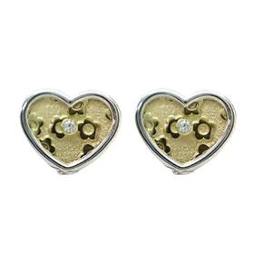 Foto de 51-1626906 - PENDIENTES CORAZÓN BICOLOR CIRCONITA 9MM 18K