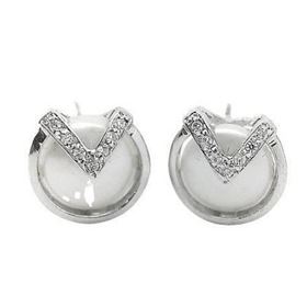 Foto de 71-2233B - PENDIENTES PERLA CIRCONITA 12MM O.B. 18K