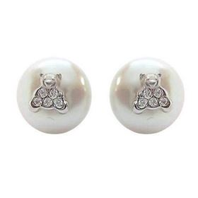 Foto de 51-1564805B - PENDIENTES PERLA OSO CIRCONITA 9MM O.B. 18K