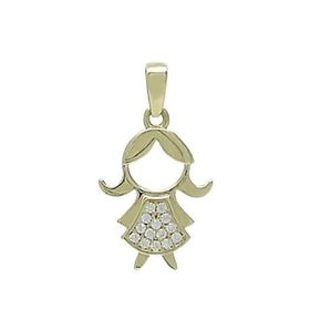 Foto de 44-486 - COLGANTE NENA CIRCONITA 14MM 18K