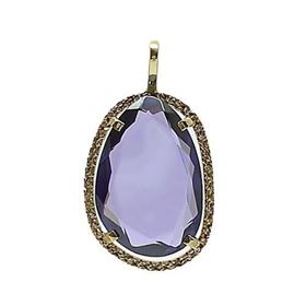 Foto de 71-4643CM - COLGANTE PIEDRA COLOR MORADO 20MM 18K