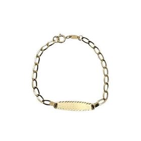 Foto de 45-058 - PULSERA BEBÉ PLACA BILBAO 2.5MM (PLACA 4.5X20MM) 12CM (0,93gr) 18K