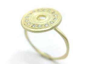 Foto de 10-807-002 - *OFERTA* SORTIJA PLATA DORADA CIRCONITA 13MM