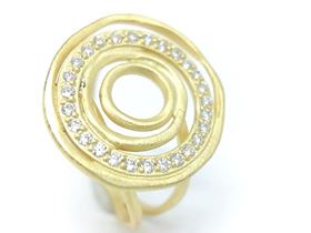 Foto de 10-807-005 - *OFERTA* SORTIJA PLATA CIRCONITA DORADA 19MM
