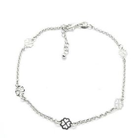 Foto de 20-12 - PULSERA PLATA CINCO TRÉBOLES 5MM 19CM ALARGADOR 2CM.