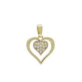 Foto de 12-1169 - COLGANTE CORAZÓN CIRCONITA 12MM 18K