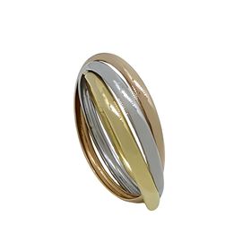 Foto de 71-9585S - SORTIJA TRICOLOR CRUZADA 6MM 18K