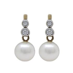Foto de 52-8167 - PENDIENTES PERLA ROSA 8-18MM 18K