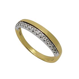 Foto de 00-1536S - SORTIJA "NETO" 15 BRILLANTES BICOLOR 4MM 18K