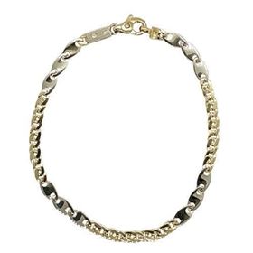 Foto de 04-523 - PULSERA ITALIANA BICOLOR 4MM 19.5CM (4,13gr) 18K