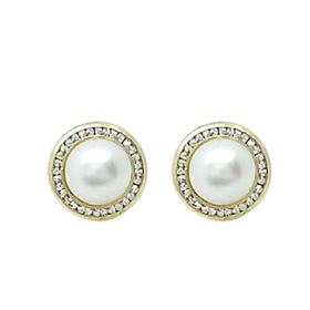 Foto de 05-2982 - PENDIENTES PERLA CIRCONITA 10MM 18K
