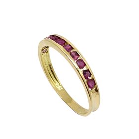 Foto de 40-1031SR - SORTIJA RUBÍ CARRIL 3MM 18K