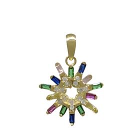 Foto de 44-50 - COLGANTE ESTRELLA PIEDRAS COLOR 14MM 18K