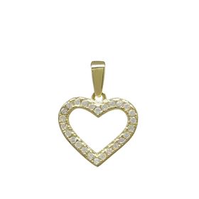 Foto de 44-00495 - COLGANTE CORAZÓN CIRCONITA 10MM 18K