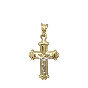 Foto de 44-2015 - CRUZ CRISTO BICOLOR 16X25MM 18K