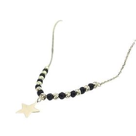 Foto de 10-501-034 - PULSERA ESTRELLA-PIEDRAS NEGRAS 4CM 17CM (ALARGADOR 2CM) 18K