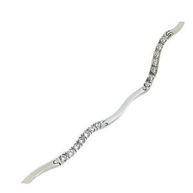 Foto de 10-139-3730B - PULSERA ONDAS CIRCONITA 2MM 19CM O.B. (3,79gr) 18K