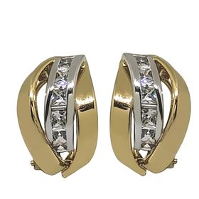 Foto de 71-5768 - PENDIENTES BICOLOR OMEGA 15MM 18K