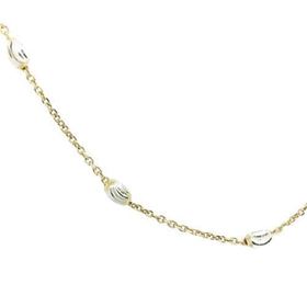 Foto de 20-R35DG - GARGANTILLA PLATA DORADA PEPITAS LAPIDADAS 3MMX50CM