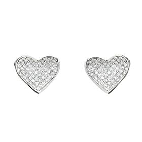 Foto de 25-0523P - PENDIENTES PLATA CORAZÓN CIRCONITA 11X12MM