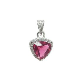 Foto de 25-1164R - COLGANTE PLATA PIEDRA COLOR 8MM