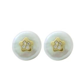Foto de 51-1556405 - PENDIENTES PERLA ESTRELLA CIRCONITA 10MM 18K