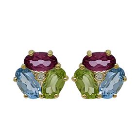 Foto de 71-10909 - PENDIENTES PIEDRAS COLOR 8MM 18K