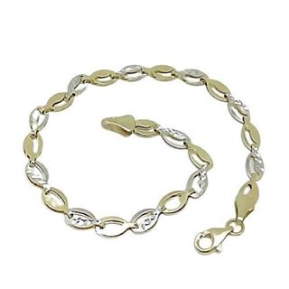 Foto de 44-007 - PULSERA BICOLOR LAPIDADA 4MM 18CM (3,34gr) 18K