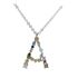 Foto de 18-AGC - GARGANTILLA PLATA INICIAL PIEDRAS COLOR 17MM 40CM (ALARGADOR 4.5CM)
